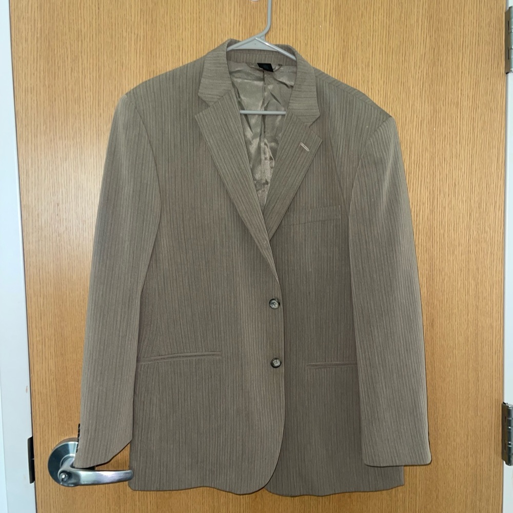 Tan/Brown Pinstripe Claiborne Men’s Blazer